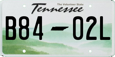 TN license plate B8402L