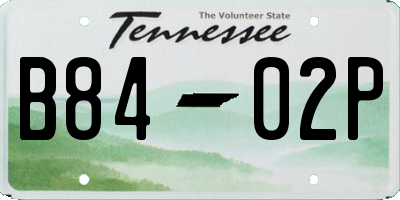 TN license plate B8402P
