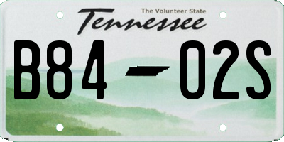 TN license plate B8402S