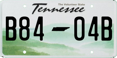 TN license plate B8404B