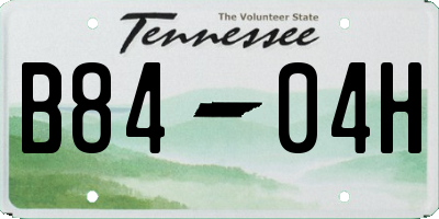 TN license plate B8404H
