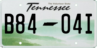 TN license plate B8404I