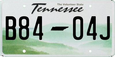 TN license plate B8404J