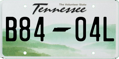 TN license plate B8404L