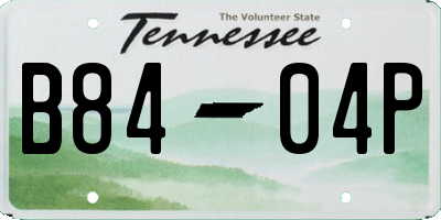 TN license plate B8404P