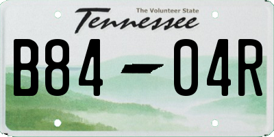 TN license plate B8404R