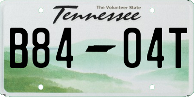 TN license plate B8404T