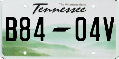 TN license plate B8404V
