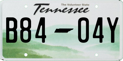 TN license plate B8404Y
