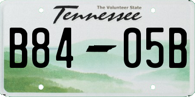 TN license plate B8405B