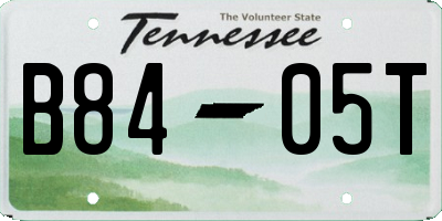 TN license plate B8405T