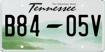 TN license plate B8405V
