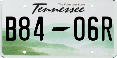 TN license plate B8406R