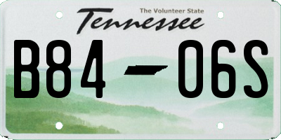 TN license plate B8406S