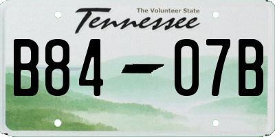 TN license plate B8407B