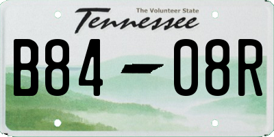 TN license plate B8408R