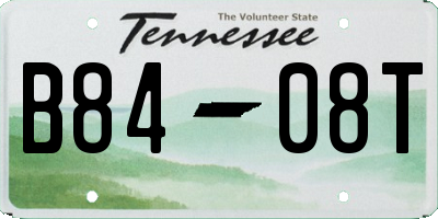 TN license plate B8408T
