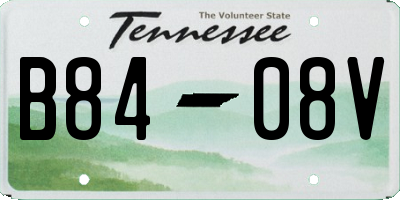 TN license plate B8408V