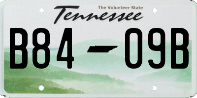 TN license plate B8409B