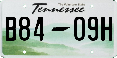 TN license plate B8409H