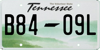 TN license plate B8409L