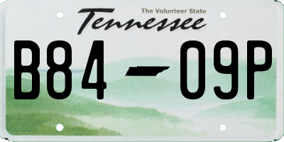 TN license plate B8409P