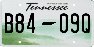 TN license plate B8409Q