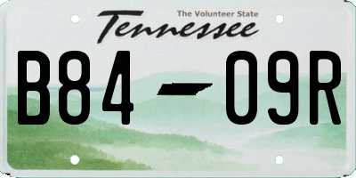 TN license plate B8409R