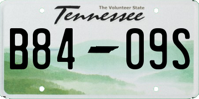 TN license plate B8409S