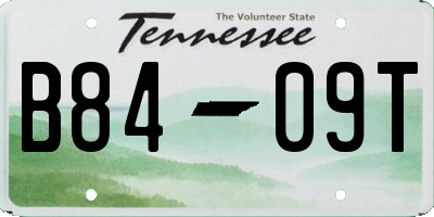 TN license plate B8409T