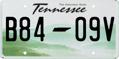 TN license plate B8409V