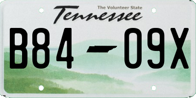 TN license plate B8409X