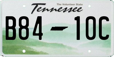 TN license plate B8410C