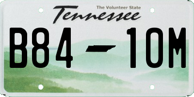 TN license plate B8410M