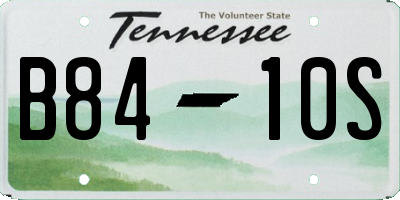 TN license plate B8410S