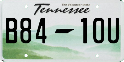 TN license plate B8410U