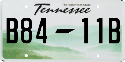 TN license plate B8411B