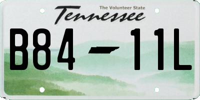TN license plate B8411L
