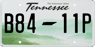 TN license plate B8411P