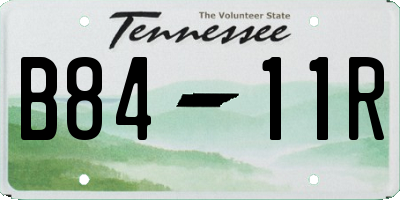 TN license plate B8411R
