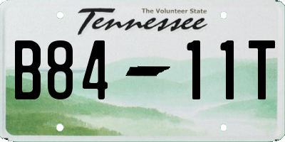 TN license plate B8411T