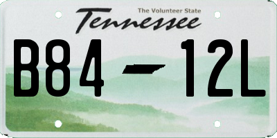 TN license plate B8412L