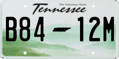 TN license plate B8412M