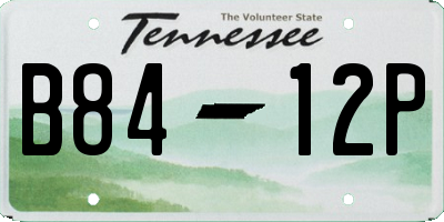 TN license plate B8412P