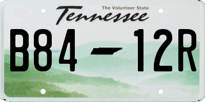 TN license plate B8412R