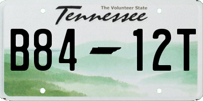 TN license plate B8412T