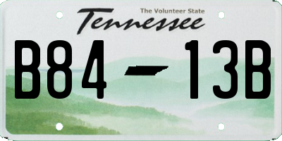TN license plate B8413B