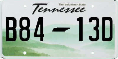 TN license plate B8413D