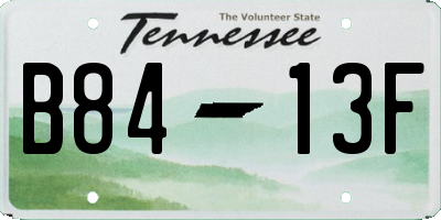TN license plate B8413F