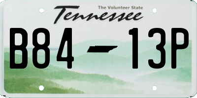 TN license plate B8413P